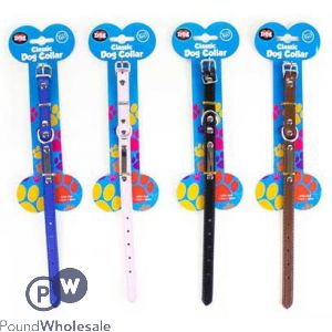 World Of Pets Pu-dog Small Classic Dog Collar Assorted Colours