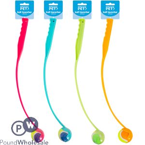 World Of Pets Ball Launcher 62cm Assorted Colours