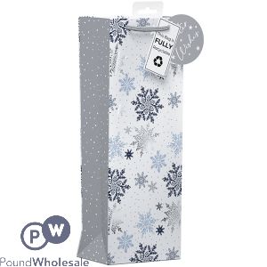 Giftmaker Ice & Snowflakes Gift Bag Bottle
