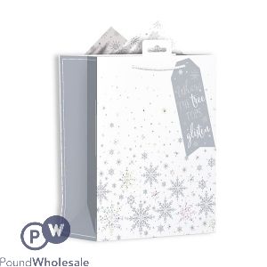 Giftmaker Ice & Snowflakes Gift Bag Medium