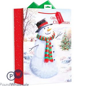 Giftmaker Christmas Snowman Gift Bag Xl
