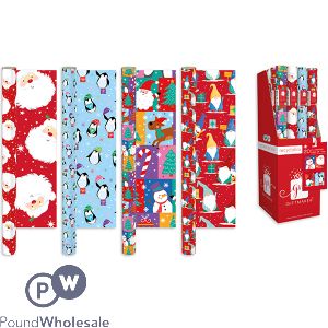 Giftmaker Santa & Friends Christmas Gift Wrap 4m Assorted CDU