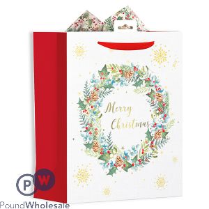 Giftmaker Christmas Foliage Gift Bag Large