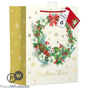 Giftmaker Christmas Foliage Gift Bag Large