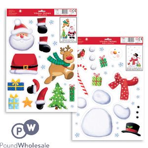 GIFTMAKER BUILD A SANTA &amp; SNOWMAN WINDOW STICKERS