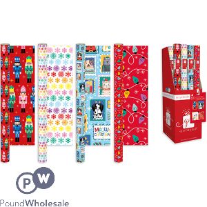 Giftmaker Cute Novelty Christmas Gift Wrap 4m Assorted Cdu