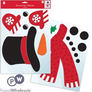 Giftmaker Christmas Snowman Sticker Fridge Decoration Set