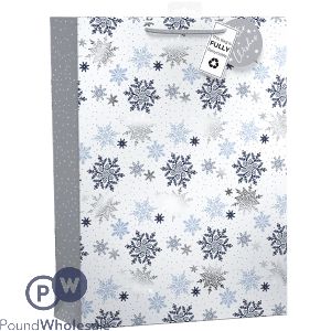 Giftmaker Ice & Falling Snowflakes Gift Bag Xl