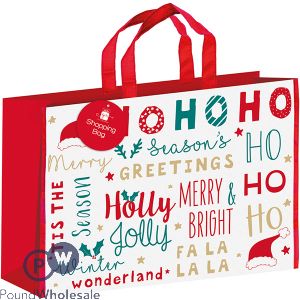 Giftmaker Christmas Landscape Text Shopping Bag 50cm X 41.5cm