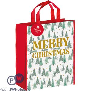 Giftmaker Christmas Portrait Festive Tree Shopping Bag 59cm X 30.5cm