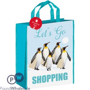 Giftmaker Christmas Penguin Shopping Bag