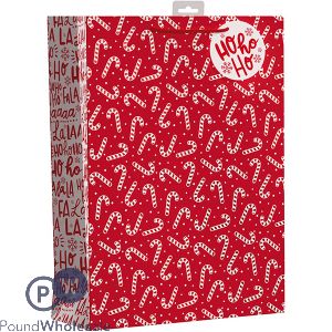 Giftmaker Christmas Candy Cane Gift Bag Xl