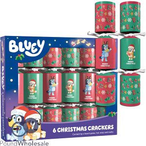 Bluey Mixed Board Game Christmas Crackers 6 Pack 6" X 8"