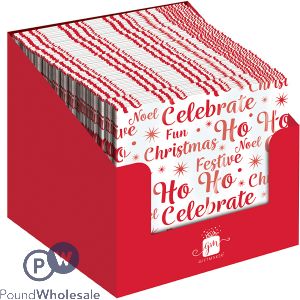 Giftmaker Christmas Festive Print Paper Napkins 20 Pack Cdu