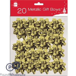 Giftmaker Metallic Gold Gift Bows 20 Pack