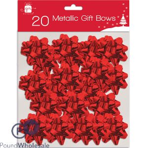 Giftmaker Metallic Red Gift Bows 20 Pack