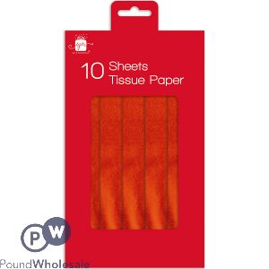 Giftmaker Red Tissue Paper Sheets 10 Pack