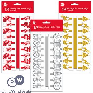 Giftmaker Christmas Novelty 18 Peg Card Holder Assorted