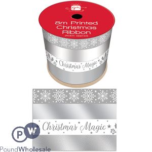 Giftmaker Christmas Mixed Printed Ribbon 2m 4 Pack Assorted