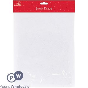 FESTIVE WONDERLAND SNOW DRAPE WITH SILVER