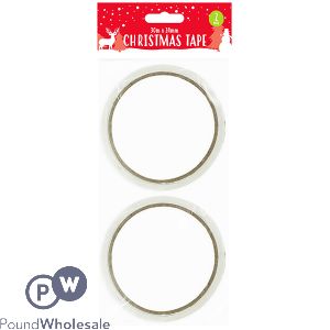 Christmas Tape 30m X 1.4cm 2 Pack