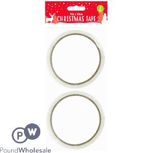 Christmas Tape 30m X 1.4cm 2 Pack