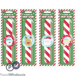 Christmas Flashing Led Snap Band Assorted