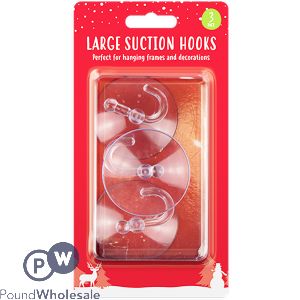 Christmas Large Suction Hooks 6cm 3 Pack