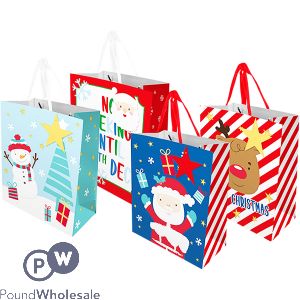 Christmas Cute Medium Gift Bags 2 Pack Assorted