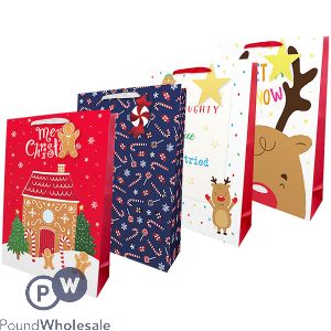 Christmas Cute Luxury Xl Gift Bag Assorted