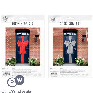 Christmas Festive Door Bow Kit Assorted Colours