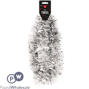 Christmas Silver Tinsel 2m