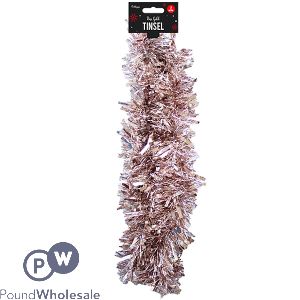 Christmas Rose Gold Tinsel 2m