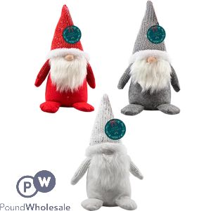 Christmas Sequin Plush Hat Gonk 27cm Assorted Colours