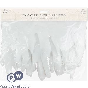 Christmas Snow Fringe Garland 1m X 26cm
