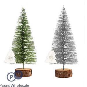 Christmas Nordic Bottle Brush Xmas Tree Decoration 16cm Assorted Colours
