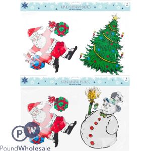 Christmas Large Suction Window Plaques 2 Pack
