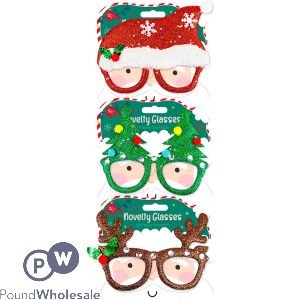 Jolly Christmas Novelty Glasses Cdu Assorted