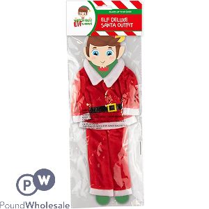 Christmas Elf Deluxe Polyester Santa Outfit