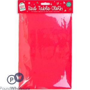 Christmas Party 45gsm Peva Red Tablecloth 132cm X 178cm