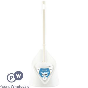 Encore White Toilet Brush Set