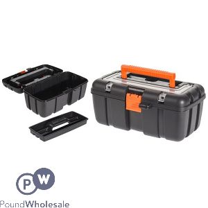 Koopman Black Plastic Diy Toolbox 24cm X 12cm