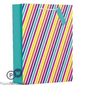 Giftmaker Rainbow Stripes Gift Bag Xl