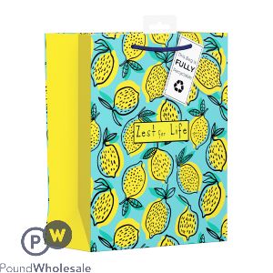 Giftmaker Zest For Life Lemon Gift Bag Medium