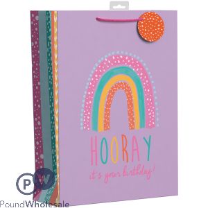 Giftmaker Hooray Birthday Rainbow Gift Bag Xl