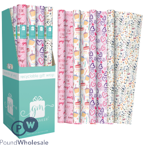 Giftmaker Female Celebrations Gift Wrap 69cm X 3m CDU Assorted