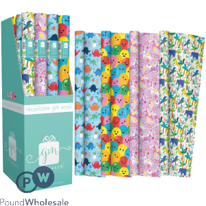 Giftmaker Kids Gift Wrap 69cm X 3m Cdu Assorted
