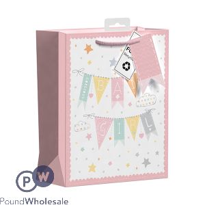 Giftmaker Gorgeous Baby Girl Gift Bag Medium