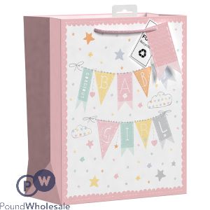 Giftmaker Gorgeous Baby Girl Gift Bag Large