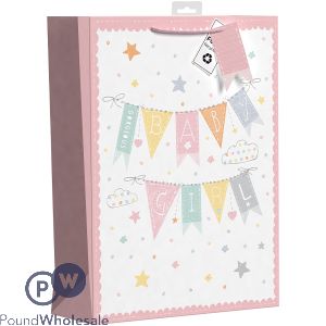 Giftmaker Gorgeous Baby Girl Gift Bag Xl